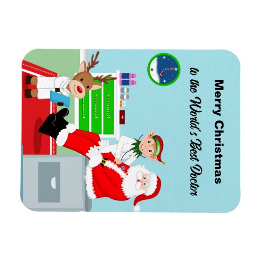 Vrolijk kerstfeest voor de beste dokter ter wereld magneet (Horizontaal)