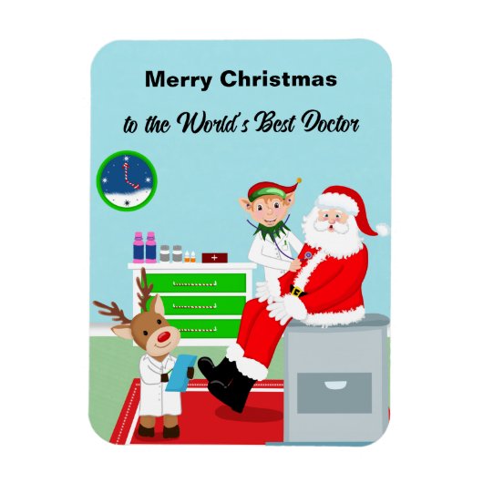 Vrolijk kerstfeest voor de beste dokter ter wereld magneet (Verticaal)