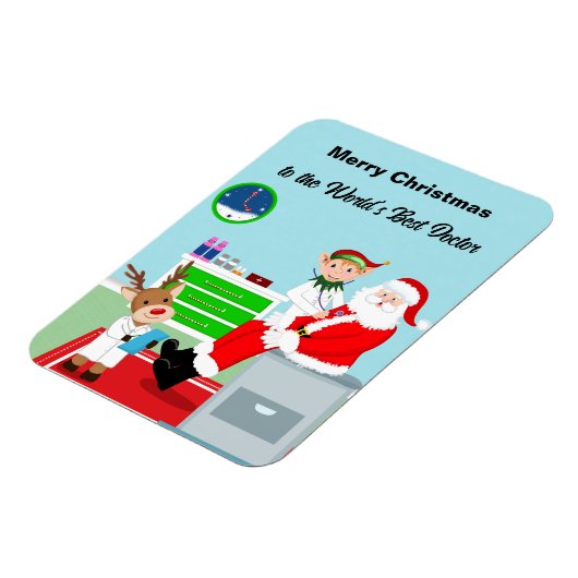 Vrolijk kerstfeest voor de beste dokter ter wereld magneet (Linkerzijde)