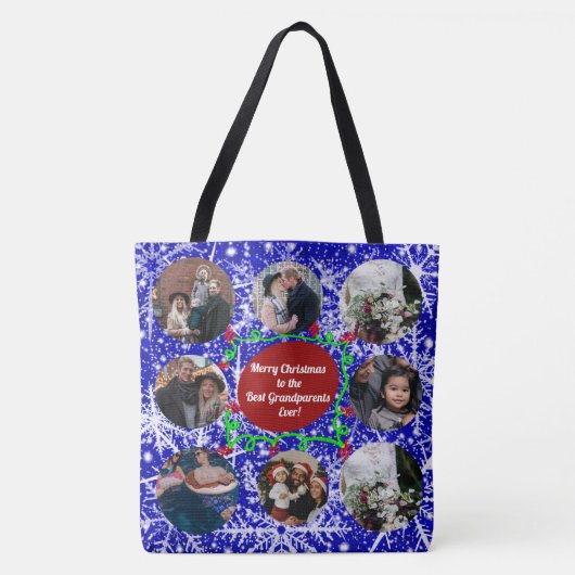 Vrolijk kerstfeest voor de beste grootouders, 8 fo tote bag (Voorkant)