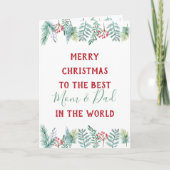 Vrolijk kerstfeest voor de beste... Pine en Berrie Feestdagen Kaart (Voorkant)