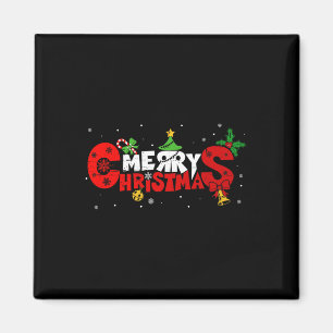 Vrolijk kerstfeest voor de familie Kerstmis voor m Magneet