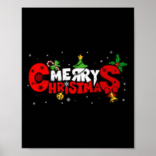 Vrolijk kerstfeest voor de familie Kerstmis voor m Poster