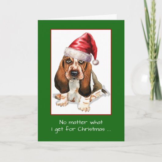 Vrolijk kerstfeest voor de geliefde met Basset Hou Kaart (Voorkant)