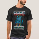 Vrolijk kerstfeest voor de homo. t-shirt<br><div class="desc">Vrolijk kerstfeest voor de Gay Oom iedereen praat over 69</div>