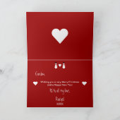 Vrolijk kerstfeest voor degene die ik hou van snee feestdagen kaart (Binnen)