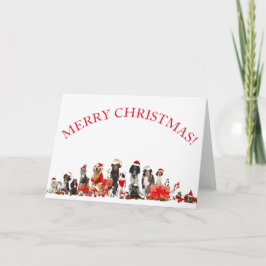 VROLIJK KERSTFEEST VOOR DIERENLIEFHEBBERS WENSKAAR KAART