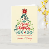 Vrolijk kerstfeest voor dochter en schoonzoon kaart (Gele Bloem)