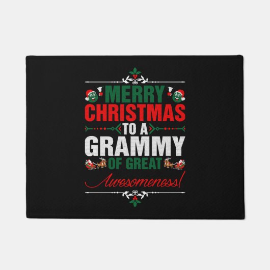 Vrolijk kerstfeest voor een Grammy of Great Awesom Deurmat (Voorkant)