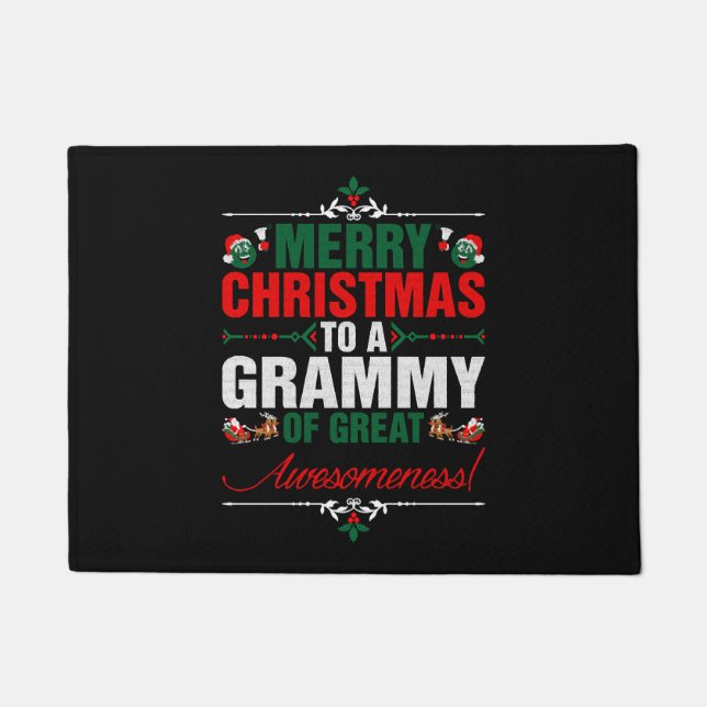 Vrolijk kerstfeest voor een Grammy of Great Awesom Deurmat (Voorkant)