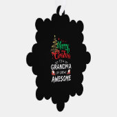 Vrolijk kerstfeest voor een grootmoeder van groot ornament kaart (Rechts)