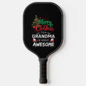 Vrolijk kerstfeest voor een grootmoeder van groot  pickleball paddle (Voorkant)