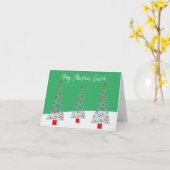 Vrolijk kerstfeest voor een non groen kaart (Gele Bloem)