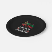 Vrolijk kerstfeest voor een Pop Pop van Grote Gewe Papieren Bordje (Gekanteld)
