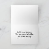 VROLIJK KERSTFEEST VOOR EEN SPECIAAL STEL FEESTDAGEN KAART (Binnen)