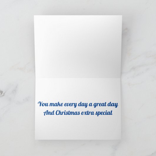 VROLIJK KERSTFEEST *** VOOR EEN SPECIALE DAME *** FEESTDAGEN KAART (Binnen)