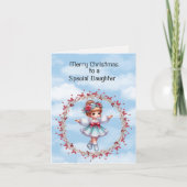 Vrolijk kerstfeest voor een speciale dochter Blauw Kaart (Voorkant)