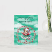 Vrolijk kerstfeest voor een speciale dochter Green Kaart (Voorkant)