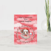 Vrolijk kerstfeest voor een speciale dochter rode  kaart (Voorkant)