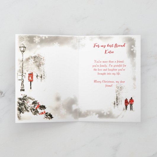 Vrolijk kerstfeest voor een zeer speciale vriend k kaart (Binnen)