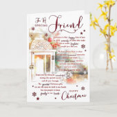 Vrolijk kerstfeest voor een zeer speciale vriend k kaart (Gele Bloem)