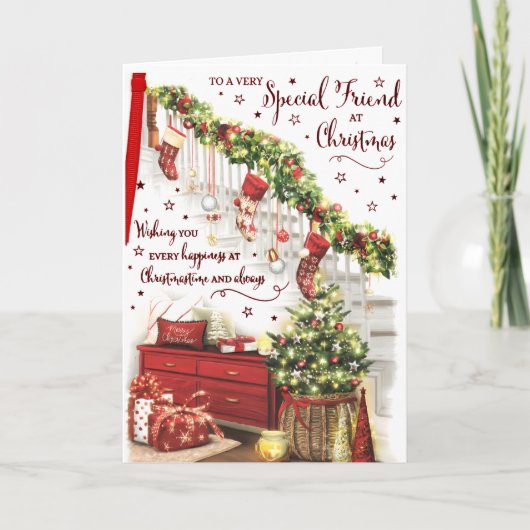 Vrolijk kerstfeest voor een zeer speciale vriend k kaart (Voorkant)