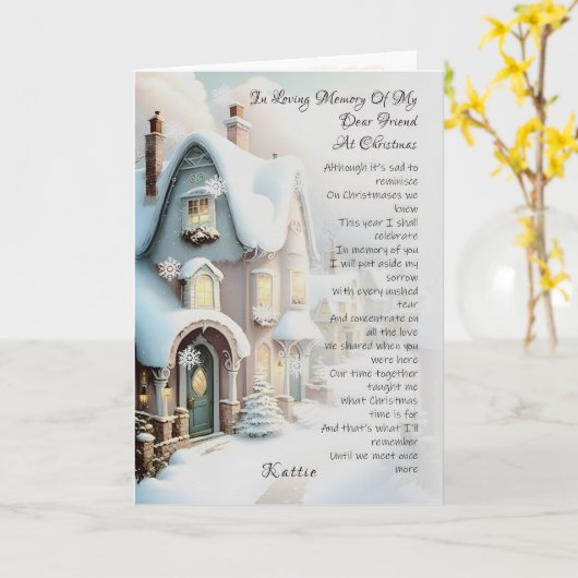 Vrolijk kerstfeest voor een zeer speciale vriend k kaart (Gele Bloem)