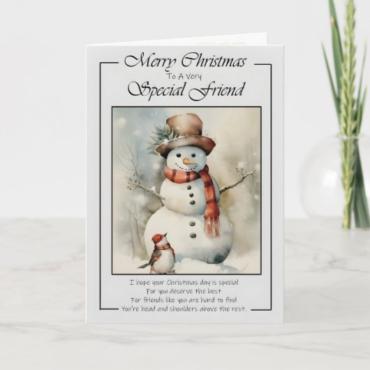 Vrolijk kerstfeest voor een zeer speciale vriend k kaart (Voorkant)