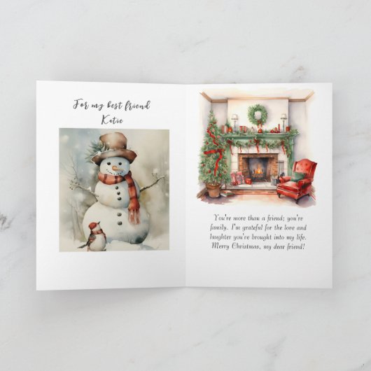 Vrolijk kerstfeest voor een zeer speciale vriend k kaart (Binnen)