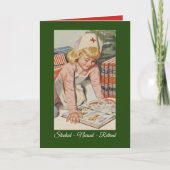 Vrolijk kerstfeest voor gepensioneerde verpleegste feestdagen kaart (Voorkant)