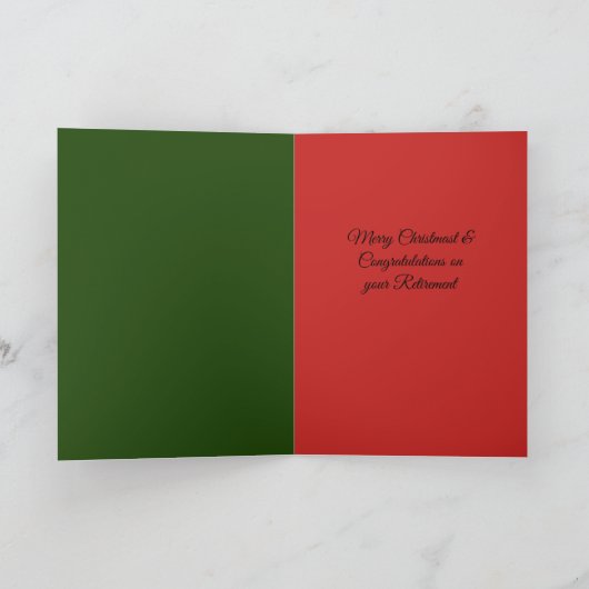 Vrolijk kerstfeest voor gepensioneerde verpleegste feestdagen kaart (Binnen)