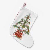 Vrolijk kerstfeest voor GOAT LOVERS kerstmis TREE Kleine Kerstsok (Voorkant (Hangend))