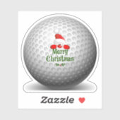 Vrolijk kerstfeest voor golfers van de kerstman sticker (Vel)