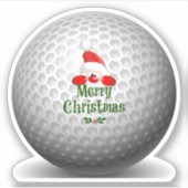 Vrolijk kerstfeest voor golfers van de kerstman sticker (Voorkant)