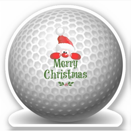Vrolijk kerstfeest voor golfers van de kerstman sticker (Voorkant)