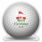 Vrolijk kerstfeest voor golfers van Santa Sticker (Voorkant)