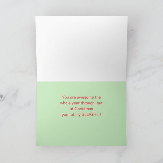 Vrolijk kerstfeest voor grootouders kaart (Binnen)