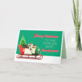 Vrolijk kerstfeest voor grootouders wenskaart kaart (Voorkant)