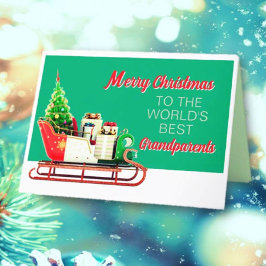 Vrolijk kerstfeest voor grootouders wenskaart kaart