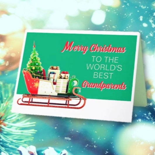 Vrolijk kerstfeest voor grootouders wenskaart kaart