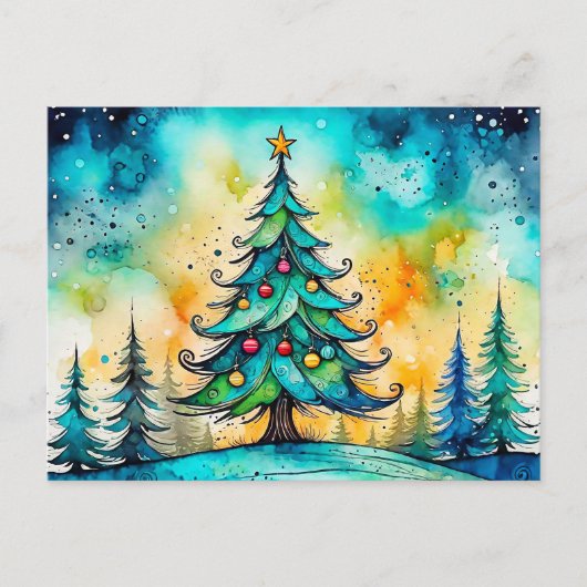 Vrolijk kerstfeest voor iedereen briefkaart (Voorkant)