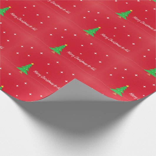 Vrolijk kerstfeest voor iedereen cadeaupapier (Hoek)