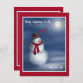 Vrolijk kerstfeest voor iedereen, dichtbij en ver! feestdagenkaart (Voorkant / Achterkant)