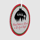 Vrolijk kerstfeest voor iedereen en voor alle goed ornament (voorkant)