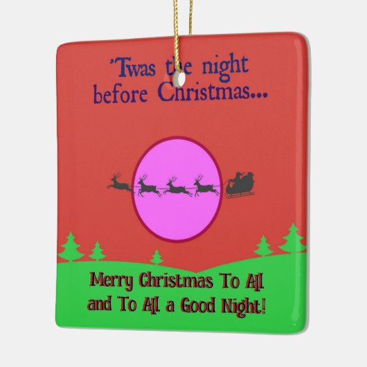 Vrolijk kerstfeest voor iedereen en voor iedereen  keramisch ornament (Links)