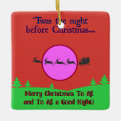 Vrolijk kerstfeest voor iedereen en voor iedereen  keramisch ornament (Voorkant)