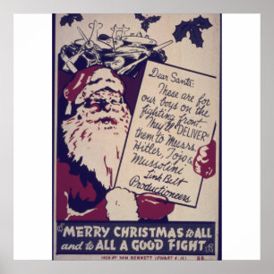 Vrolijk kerstfeest voor iedereen en voor iedereen  poster