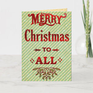 Vrolijk kerstfeest voor iedereen feestdagen kaart