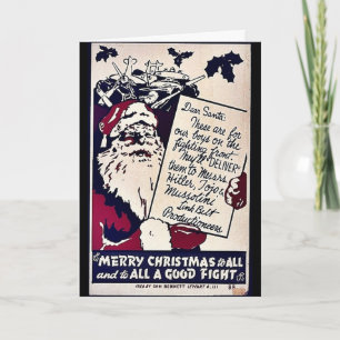 Vrolijk kerstfeest voor iedereen feestdagen kaart