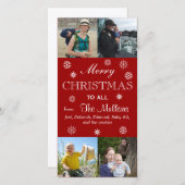 Vrolijk kerstfeest voor iedereen feestdagenkaart (Voorkant / Achterkant)
